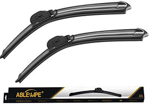 lot 4510 image: Windshield wiper baldes, Winter Summer Front Window 26  19 Inch Bracketless U J hook Beam Wiper Blades by Ablewipe NO. 1932-4 (set of 2)