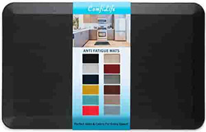 lot 4513 image: ComfiLife Anti Fatigue Floor Mat �� 34 Inch Thick Perfect Kitchen Mat, Standing Desk Mat �� Comfort at Home, Office, Garage �� Durable �� Stain Resistant �� Non-Slip Bottom (20 x 32, Black)