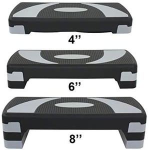 lot 4527 image: NaNa Aerobic Exercise Workout Step Platform with Adjustable Risers - 30.6 x 11.4 x 3.5 Inches