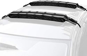 lot 4562 image: WOOWAVE Kayak Roof Rack Pads Universal Car Roof Rack Soft Premium Surf Crossbars Cross Bars for Surfboard SUP Paddleboard with 2 Waterproof Tie Down Straps and Portable Storage Bag, 33in Long