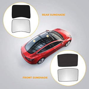 lot 5233 image: BougeRV Glass Roof Sunshade for Tesla Model 3