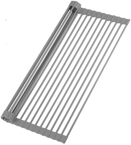 lot 5240 image: Zulay Kitchen Large 20.5 Roll Up Dish Drying Rack