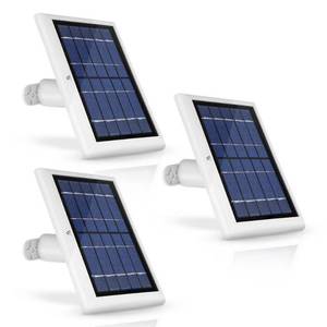 lot 5241 image: Wasserstein Solar Panel Compatible with Arlo Essential Spotlight and XL Spotlight Camera Only with 13.1 ft. Cable in White (3-Pack