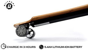 lot 5258 image: BLITZART Huracane 38 Dual Brushless Hub-Motor Electric Skateboard MSRP $479.99