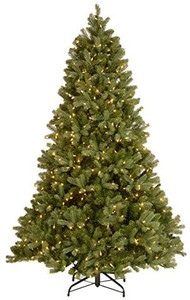 lot 5264 image: National Tree Company Pre-Lit Feel Real Artificial Full Downswept Christmas Tree