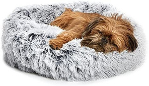 lot 5295 image: BarkBox Dog Bed, 2-in-1 Memory Foam Donut Cuddler Dog and Cat Bed