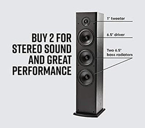 lot 5315 image: Polk Audio T50 150 Watt Home Theater Floor Standing Tower Speaker