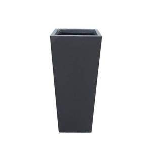 lot 5319 image: 24.4 Kante Lightweight Concrete Square Tapered Tall Outdoor Planter Black - Rosemead Home & Garden, Inc