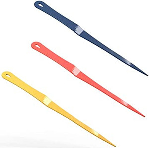 lot 5365 image: Uncommon Desks Colorful Letter Openers - Durable Stainless Steel - Metal Envelope Opener - Ergonomically Shaped Handle - Safe Blade Design - Home, Office, & Mail Supplies - (Mixed Colors - 3 Pack)