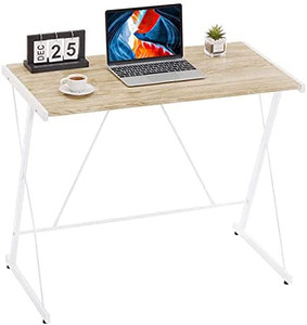 lot 5371 image: GreenForest Small Computer Desk 35��, Home Office Desk for Living Room Bedroom, Fits for Small Spaces, Modern Study Vanity Table, Oak