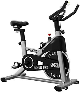 lot 5374 image: Exercise Bike for Cardio Training, Stationary Bikes, 35 lbs Heavy Flywheel Bicycle for Home Gym, Cycle Bike with Ipad Mount & Comfortable Seat Cushion