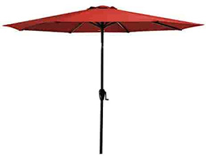lot 5392 image: MEWAY 11ft Patio Umbrella Outdoor Umbrella Patio Table Umbrella Garden Umbrella with Crank for Commercial Event Market, Garden, Deck,Backyard,Pool and Patio Table (11 ft, Red)