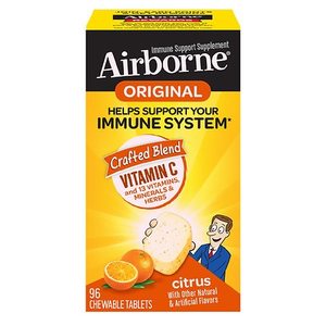 lot 5408 image: Airborne Vitamin C Chewable Tablets, Citrus - 96 ct
