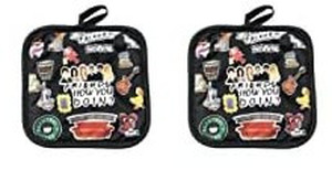 lot 5414 image: 2 Friends Pot Holders,For Cook, Mom and Wife Kitchen Black