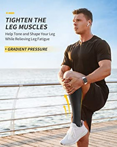lot 6774 image: Compression Socks for Men and Women (Grey, LXL)