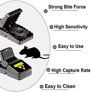 lot 6785 image: Mouse Traps, Mice Traps for House, Small Mice Trap Indoor Quick Effective Sanitary Safe Mousetrap Catcher for Family and Pet - 6 Pack