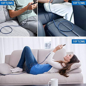 lot 6787 image: Micro USB Charging Cable 10FT, 3Pack Fast Android Charger Cord Rapid Compatible for Samsung Galaxy J7 S7 J3 S6 Edge Note 5 LG Stylo 23 G3 G4 V10 K20 K30 Plus Motorola Moto E4 E5 G4 G5