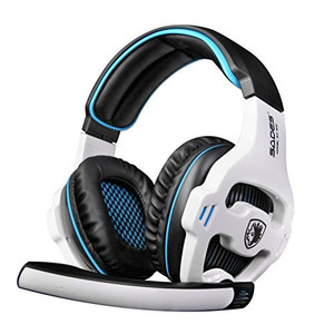 lot 6790 image: SADES SA810 3.5mm Wired Stereo Gaming Headset with Microphone for PC  Laptop, Black  White