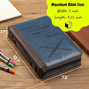 lot 6795 image: Mr. Pen Mens bible Cover inspirational with Handle