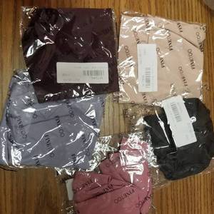 lot 6816 image: Womens multi pack of silk spandex Size large no show underwear assorted colors