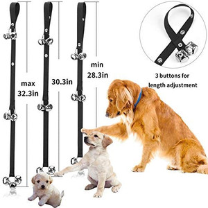 lot 6826 image: Luckyiren Upgraded Puppy Bells Dog Doorbells for Door KnobPotty TrainingGo Outside-Dog Bells for Puppies Dogs Doggy Doggie Pooch Pet Cat for Dog Lovers-Premium Quality-3 Snaps for Length Adjustment