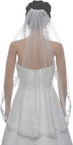 lot 6828 image: 1T 1 Tier Flower Scallop Embroided Lace sequin