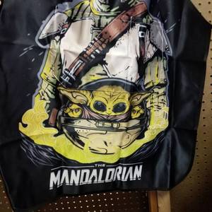 lot 6836 image: Star Wars The Mandalorian apron baby yoda pockets black