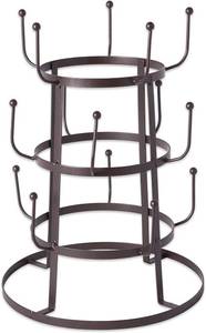 lot 6838 image: Metal Kitchen Storage Collection 3-Tier Mug holder