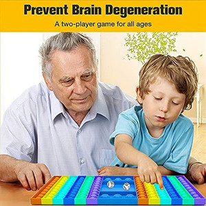 lot 6839 image: Big Size Push Game Fidget Toy, Huge Rainbow Chess Board Push Bubble Popper Fidget Sensory Toys for Parent-Child Time, Interactive Jumbo Stress Relief Figetget Toy to Play with Friends, Large