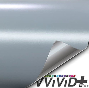 lot 6861 image: VViViD Matte Attack Grey (Nardo Grey) Vinyl Wrap Adhesive Film (25ft x 5ft)