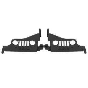 lot 6883 image: Nikou 2pcs Car Front Treadle Foot Rest Pedal Pad Fit for Jeep Wrangler Black