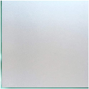 lot 7152 image: Coavas, Non-Adhesive Static Frosted UV Blocking Privacy Window Film for Opaque Vinyl. Bathroom Decorative Glass Door Sticker (35.4 x 118.1 Inch, Pure Matte)