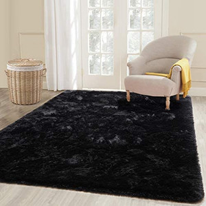 lot 7153 image: ECOBER Soft Velvet Carpet for Room Living Room Extra Comfortable Modern Solid Color Cute Rugs 4ftx6ft