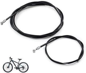 lot 7160 image: Deapher 1 Pair Bicycle Brake Cables, Mountain Bike Front and Rear Brake Cable, Common Bicycle and Road Bike Brake Cable Set (Black1)