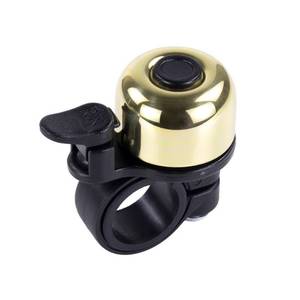 lot 7162 image: Brass-Single Strike Handlebar Bell (product is black)