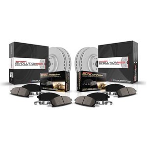 lot 7192 image: Power Stop Front & Rear Geomet Coated Brake Kit CRK4100