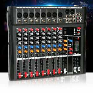 lot 7264 image: Ethedeal 8 Channel Bluetooth Live Studio Audio Mixing Console MSRP $107.35