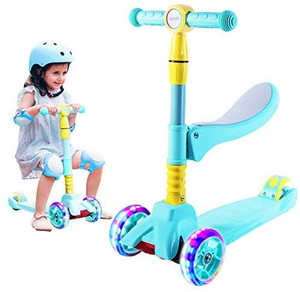 lot 7273 image: SULIVES 3 Wheel Scooter for Kids