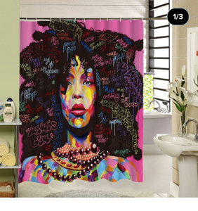 lot 7304 image: African American Shower Cutain