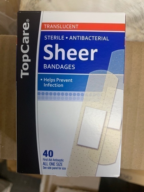 lot 149 image: Lot of 15 New Box of 40 Translucent Antibacterial Sheer Bandages