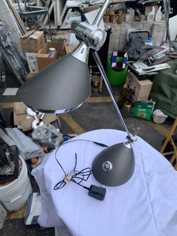 lot 186 image: Modern Styled Chrome LED Lamp