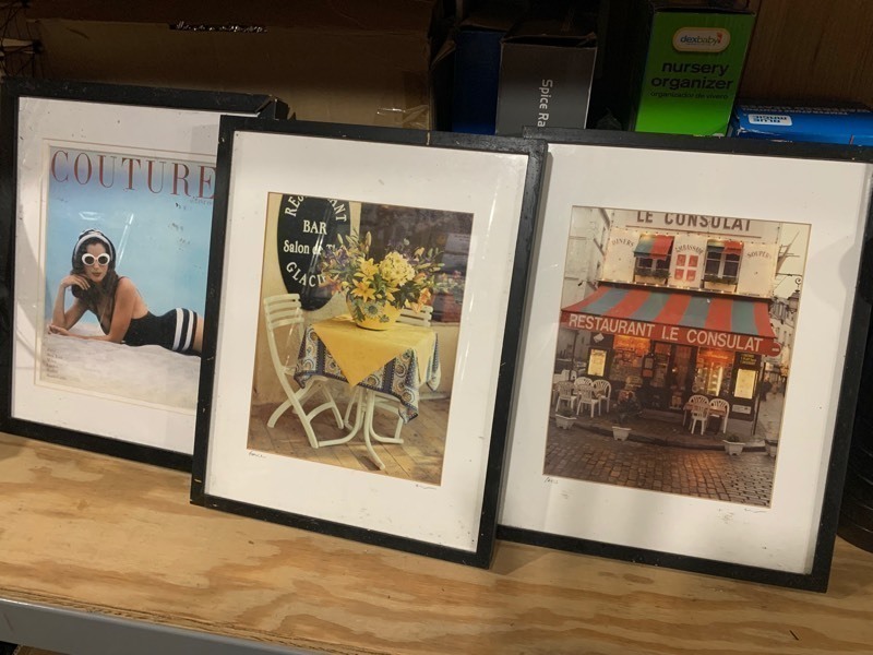 lot 8 image: Set to 3 France Themed Cafe Couture Pictures