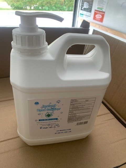 lot 492 image: New Case of 6 Hand sanitizer Pump Bottles
