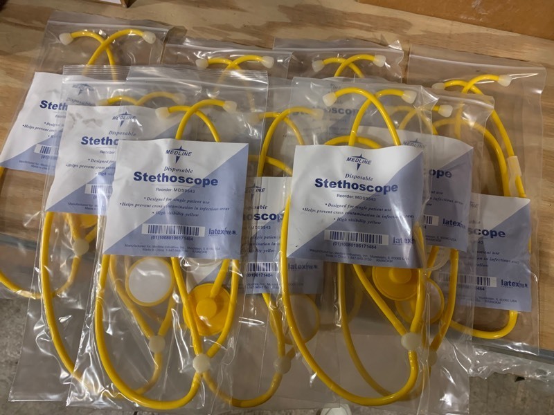 lot 51 image: 9 New Medline Disposable Stethoscopes