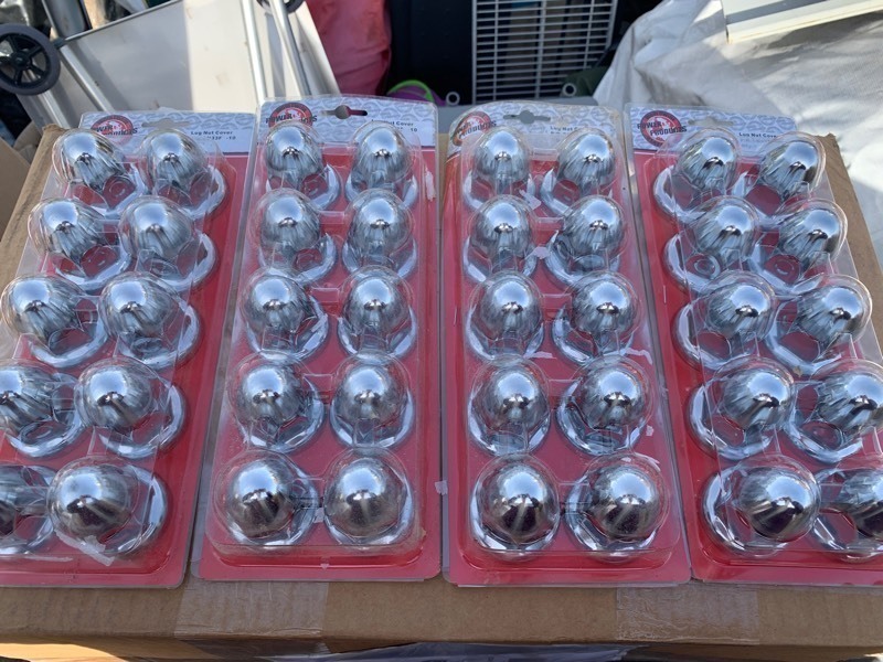 lot 98 image: 4 Packs of Worldwide Heavy Duty Power Products Lug Nut Covers
