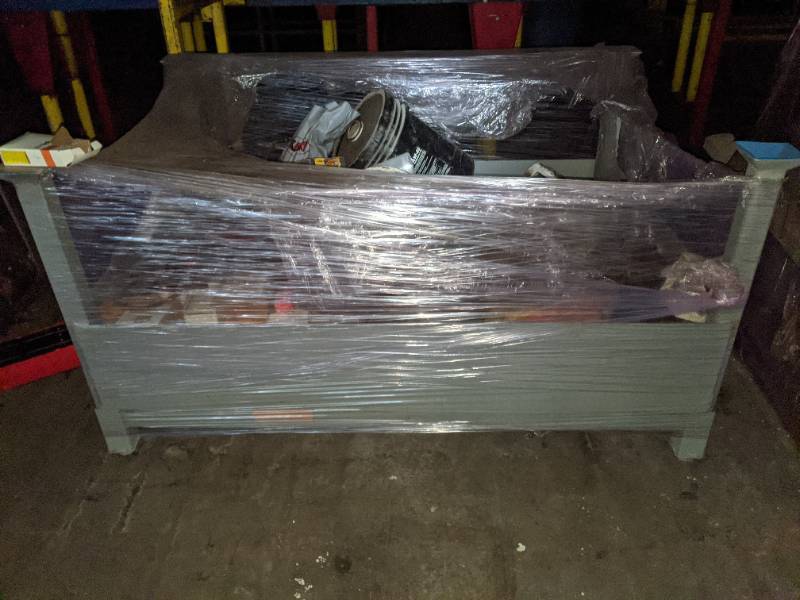 lot 31984 image: Metal Crate With Assorted Chemicals and More