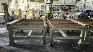 lot 8617 image: (2) Heavy Duty Steel Roller Conveyors