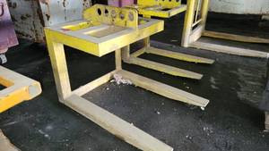 lot 8646 image: 1 Ton Steel Crane Pallet Forks&nbsp