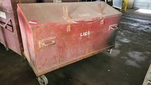 lot 8659 image: Heavy Duty Lico Steel Job Box&nbsp
