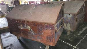 lot 8663 image: Heavy Duty Lico Steel Job Box&nbsp